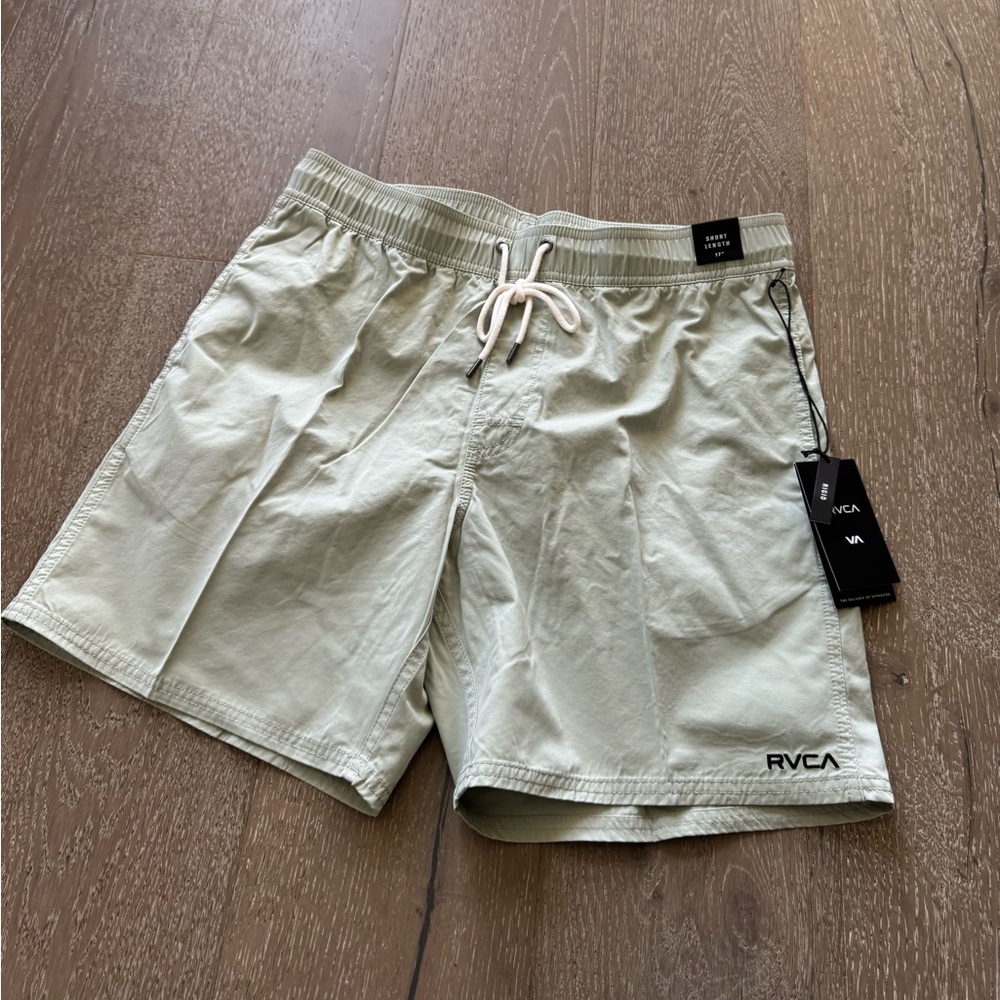 RVCA Sage Green Swim Shorts